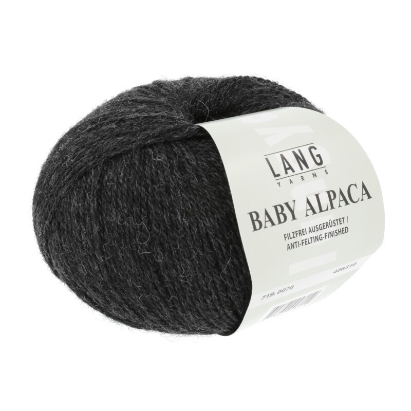 Lang Yarns Baby Alpaca Anthrazit Mélange 0070