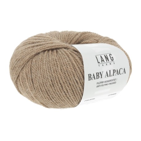 Lang Yarns Baby Alpaca Hellbraun Mélange 0096