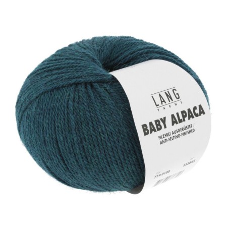 Lang Yarns Baby Alpaca Petrol Dunkel Mélange 0188