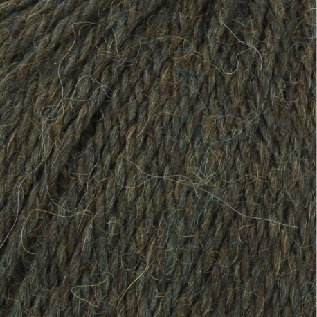 Lang Yarns Baby Alpaca Dunkelolive Mélange 0198 Detail