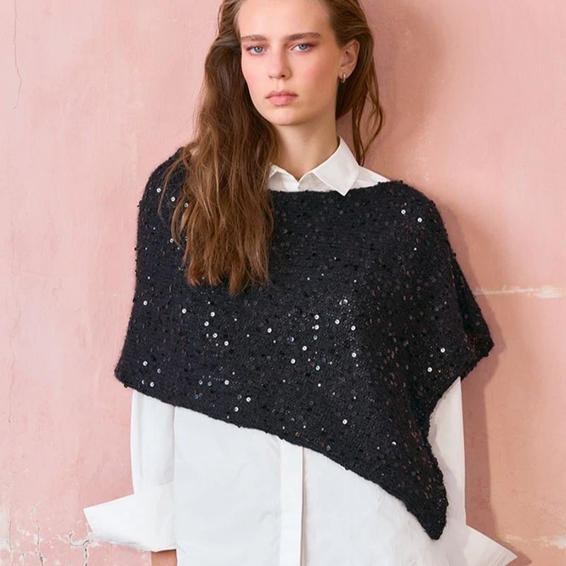 Sandnes 2610 4  Belle Poncho Strickset